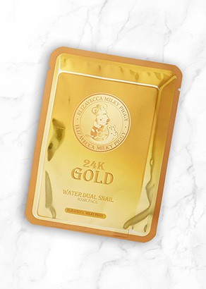 _0000_24k gold water dew snail mask pack