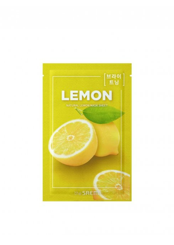 the-saem-natural-lemon-mask-sheet skincare-kbeauty-glowtime-the saem natural lemond sheet mask