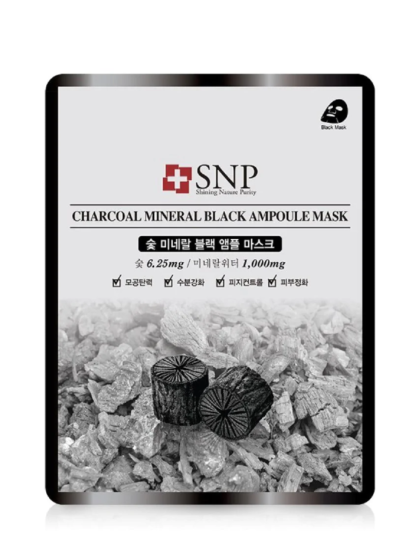 skincare-kebauty-glowtime-SNP Charcoal Black Mineral Ampoule Mask