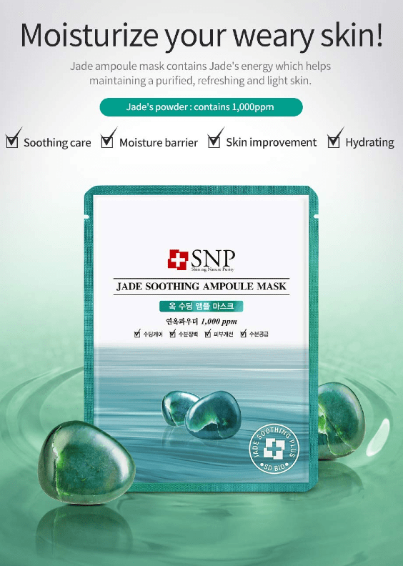 SNP Jade Soothing Ampoule Mask skincare-glowtime-kbeauty-SNP Jade Soothing Ampoule Mask