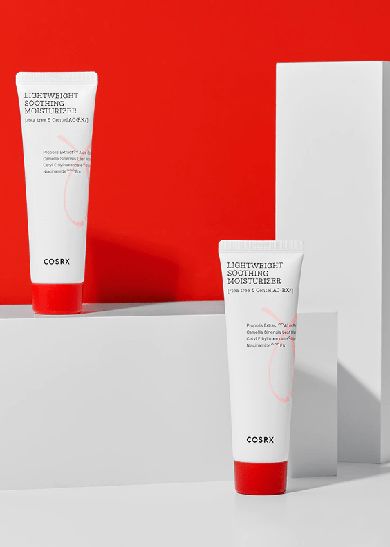 COSRX lightweight soothing moisturiser double lifestyle skincare-kbeauty-glowtime-cosrx lightweight soothing moisturizer