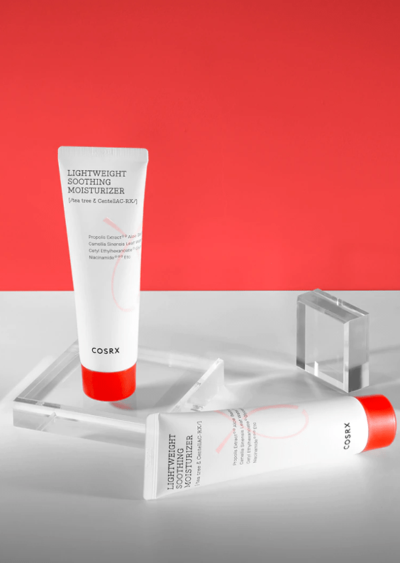 cosrx lightweight soothing moisturiser lifesttle perspex skincare-kbeauty-glowtime-cosrx lightweight soothing moisturizer