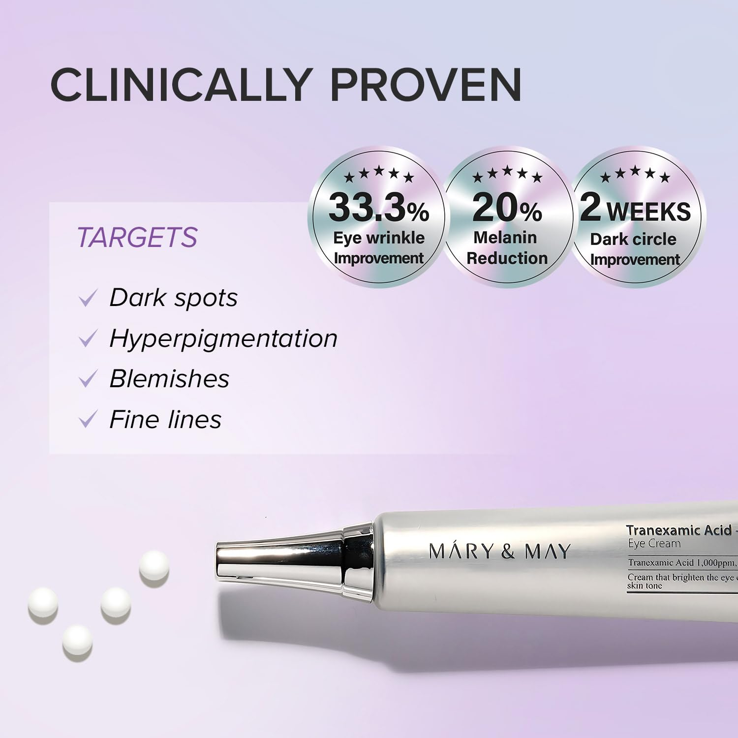 MARY and MAY Tranexamic ACid and Glutathione 2 skincare-kbeauty-glowtime-mary and may tranexamic acid and glutathione eye cream