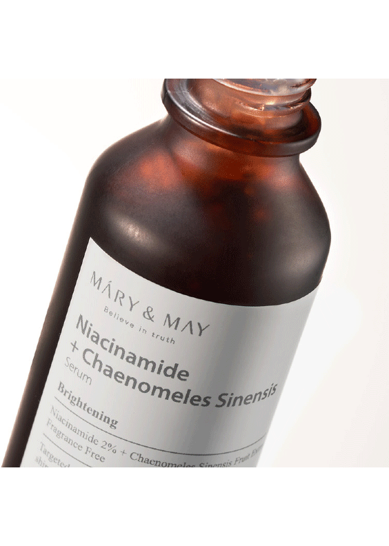 Mary-&-May-Niacinamide-close-up skincare-kbeauty-glowtime-MARY & MAY Niacinamide + Chaenomeles Sinensis Serum