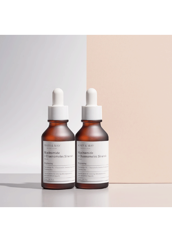 Mary-&-May-Niacinamide-multiple skincare-kbeauty-glowtime-MARY & MAY Niacinamide + Chaenomeles Sinensis Serum
