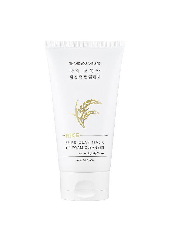 Thank you Farmer Rice Pure Clay Mask cleanser skincare-kbeauty-glowtime-Thank you Farmer Rice Pure clay mask cleanser