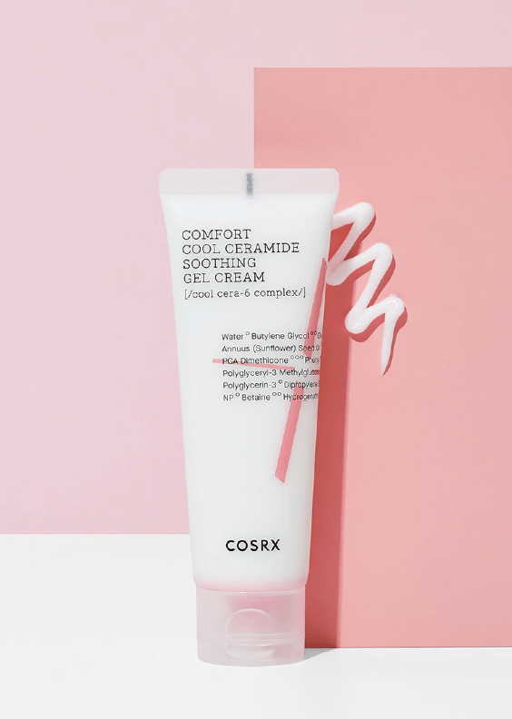 cosrx comfort cool ceramide soothing gel cream pink skincare-kbeauty-glowtime-cosrx comfort cool ceramide soothing gel cream
