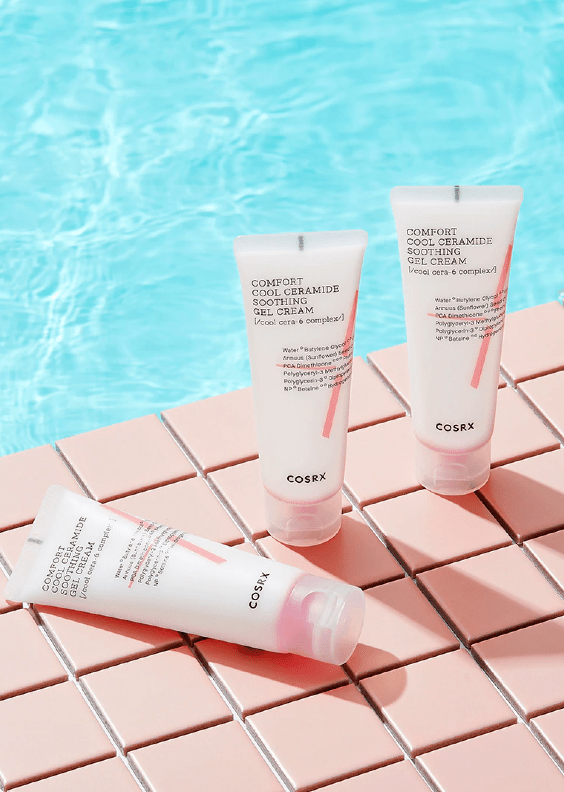 cosrx comfort cool ceramide soothing gel cream poolside skincare-kbeauty-glowtime-cosrx comfort cool ceramide soothing gel cream