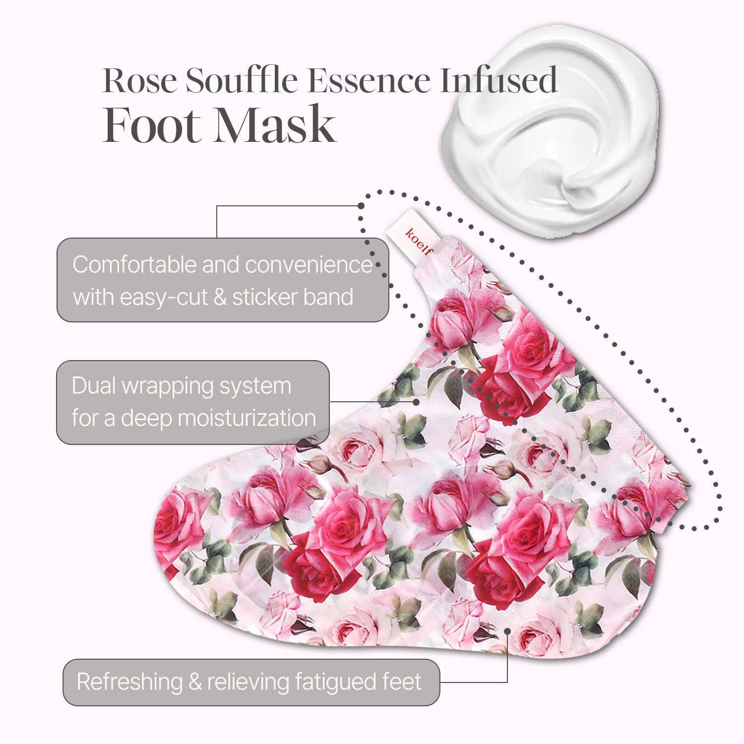 KOELF Rose Satin Foot Mask 4 skincare-kbeauty-glowtime-koelf rose satin foot mask