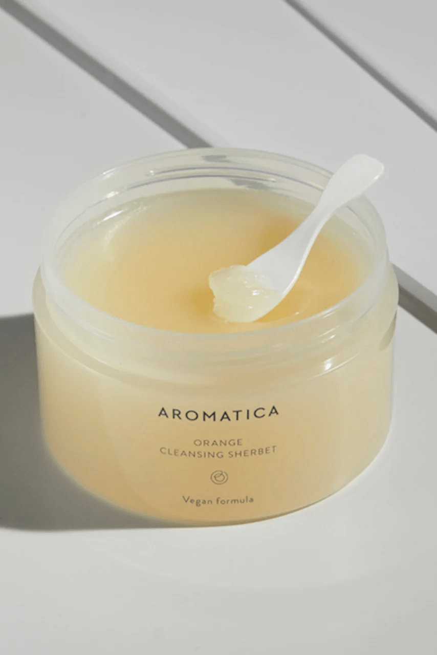 orangecleansingsherbet skincare-kbeauty-glowtime-aromatica orange cleansing sherbet