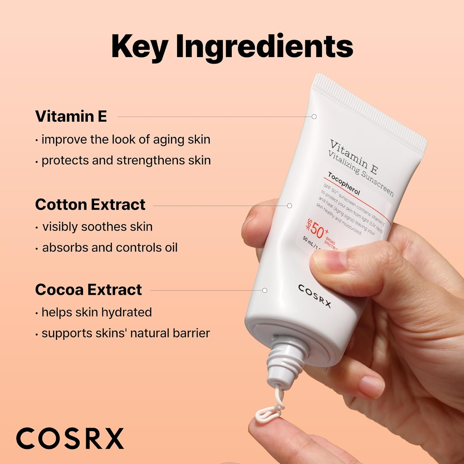 COSRX Vitamin E Vitalizing Sunscreen 4 skincare-kbeauty-glowtime-cosrx vitamin e vitalizing sunscreen