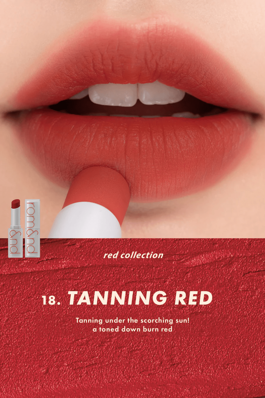 zero matte 18_taning-red skincare-kbeauty-glowtime-rom&nd zero matte tanning red 18