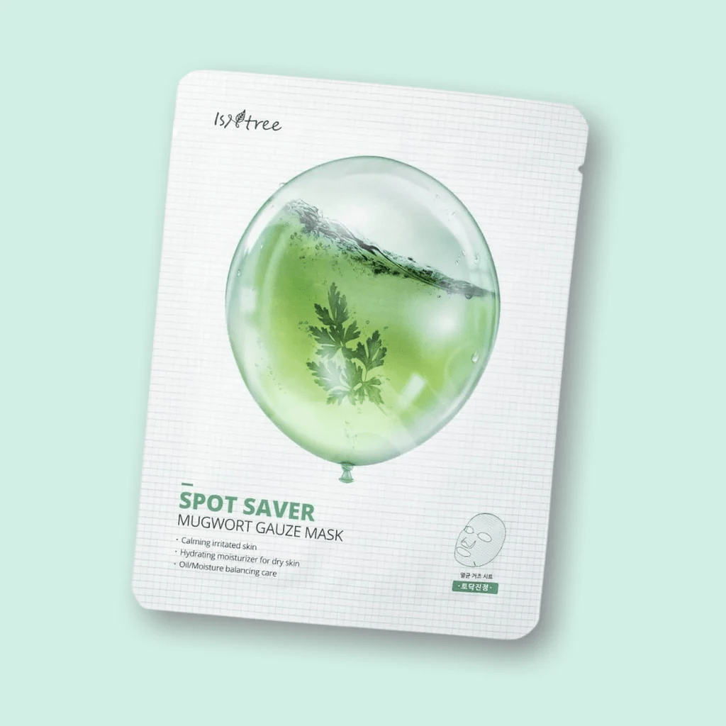 Isntree-Spot-Saver-Mugwort-Gauze-Mask skincare-kbeauty-glowtime-isntree spot saver mugwort gauze mask
