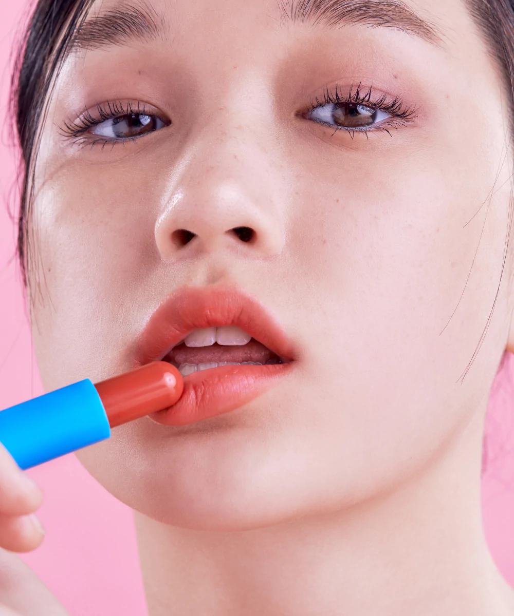 Tocobo powder cream lip balm 033 carrot cake model skincare-kbeauty-glowtime-Tocobo powder cream lip balm 033 carrot cake