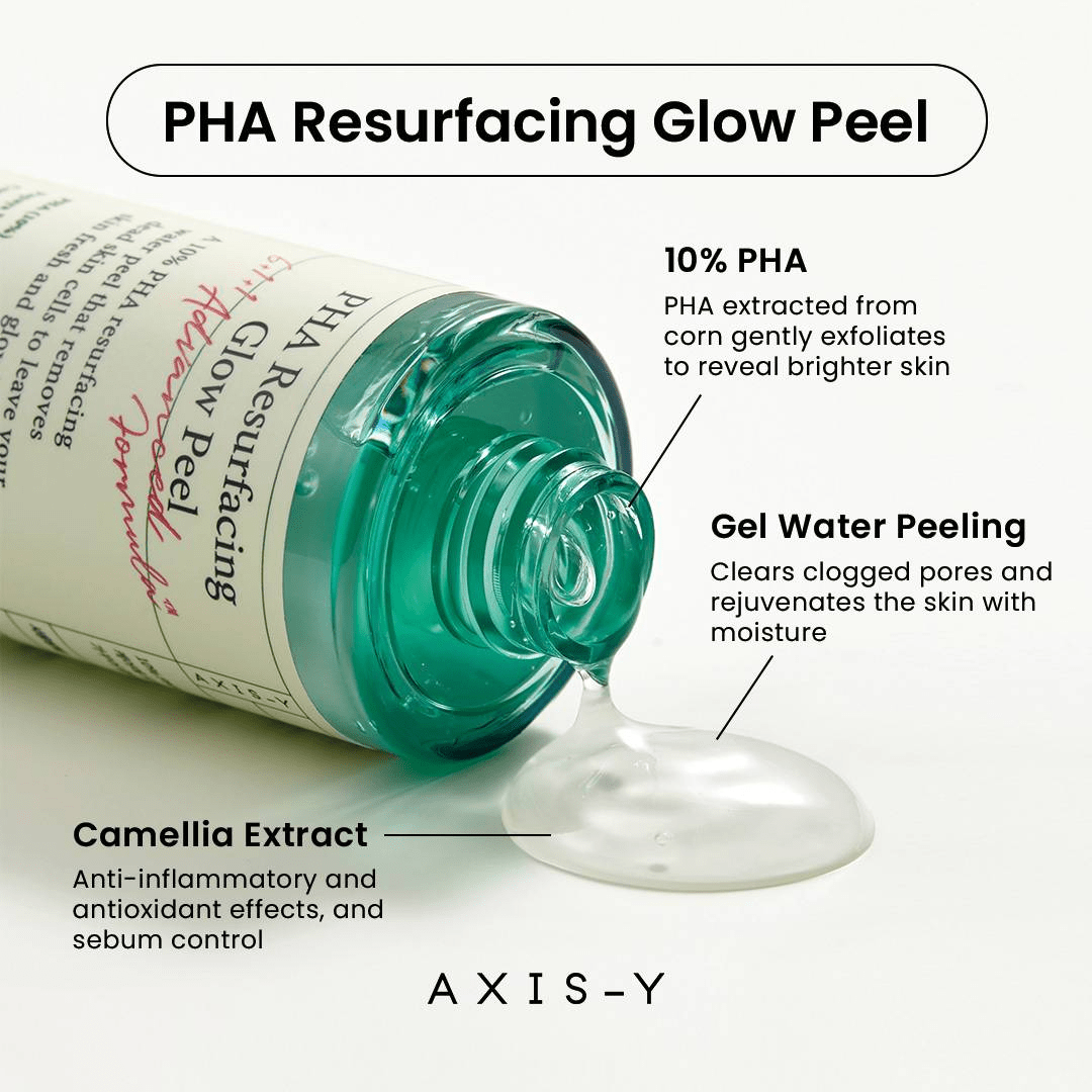 axis y resurfacing glow peel spill skincare-kbeauty-glowtime-axis Y PHA resurfacing Glow Peel
