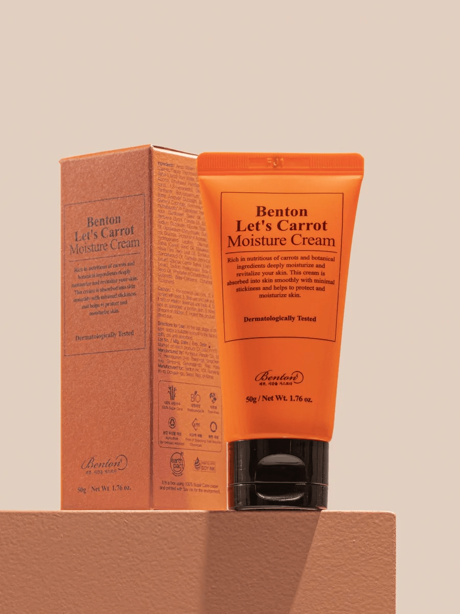 carrotcream skincare-kbeauty-glowtime-benton let's carrot moisture cream