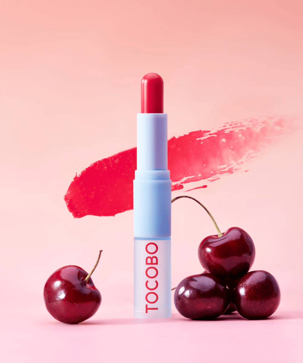 tocobo glass tinted lip balm flush cherry fruits skincare-kbeauty-glowtime-tocobo glass tinted lip balm flush cherry