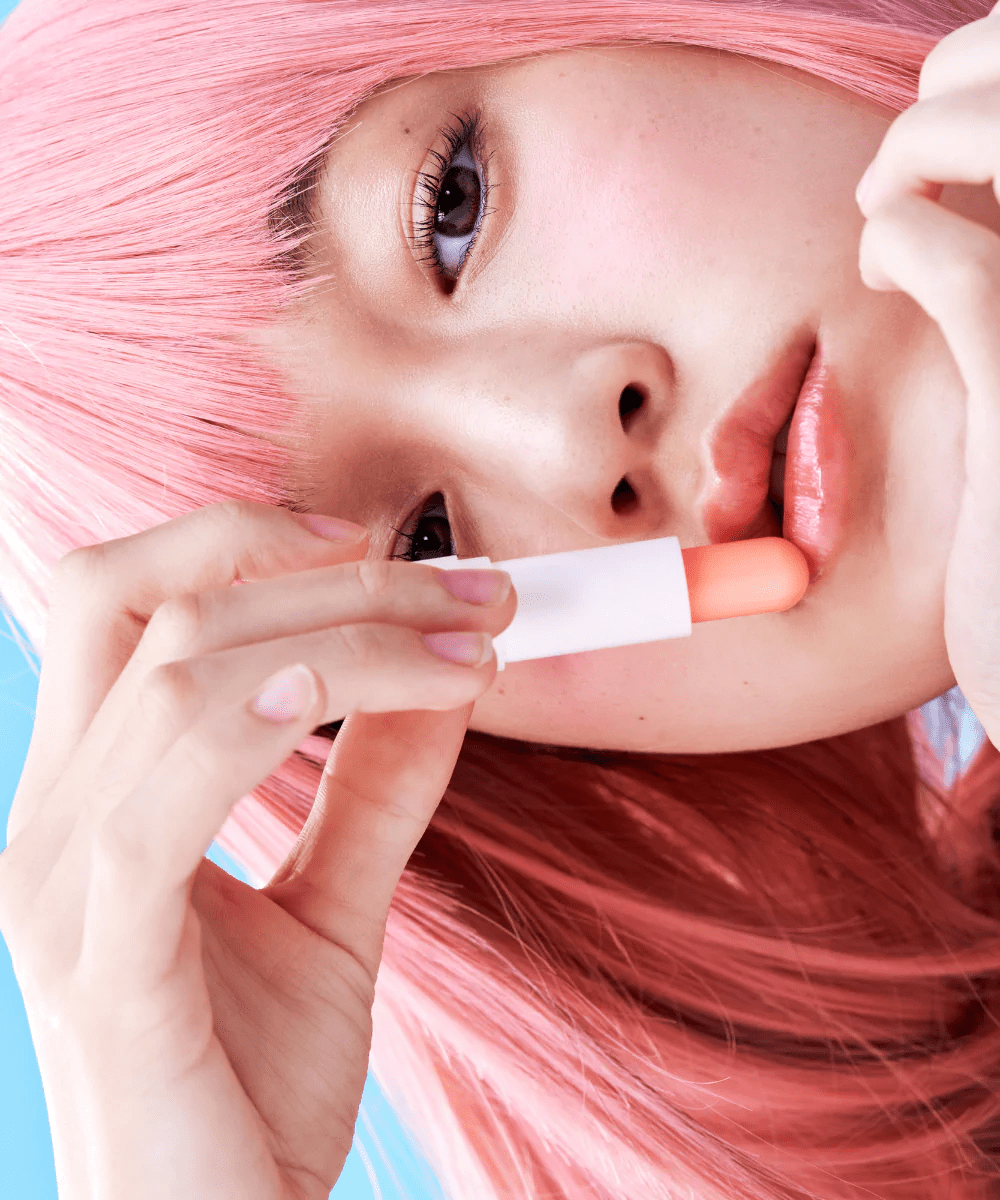 tocobo glow ritual lip balm model angle skincare-kbeauty-glowtime-tocobo glow ritual lip balm