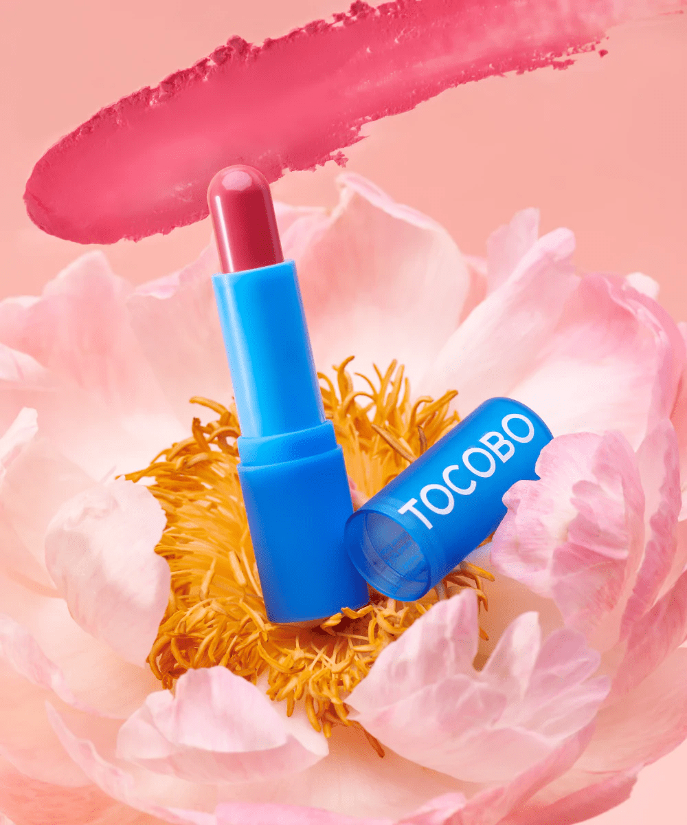 tocobo powder cream lip balm 032 rose petal flowers