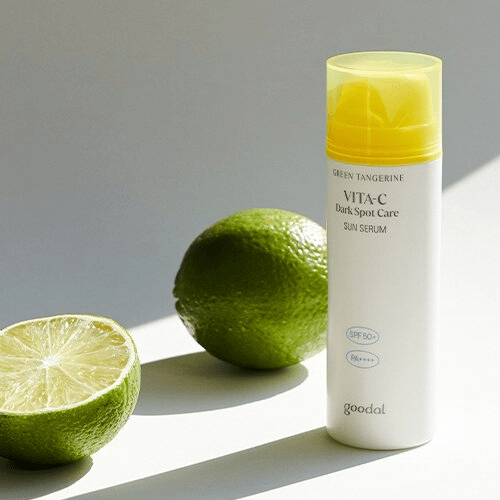 Goodal green tangerine vita c serum sunscreen skincare-kbeauty-glowtime-goodal vita c dark spot care sun serum