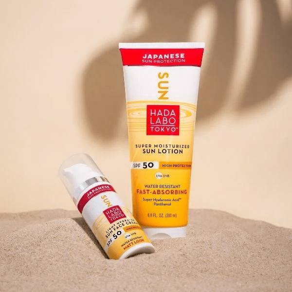 HADA LABO Tokyo super sun lotion moisturizer lifestyle skincare-kbeauty-glowtime-hada labo tokyo sun water resistant moisturising sunscreen lotion