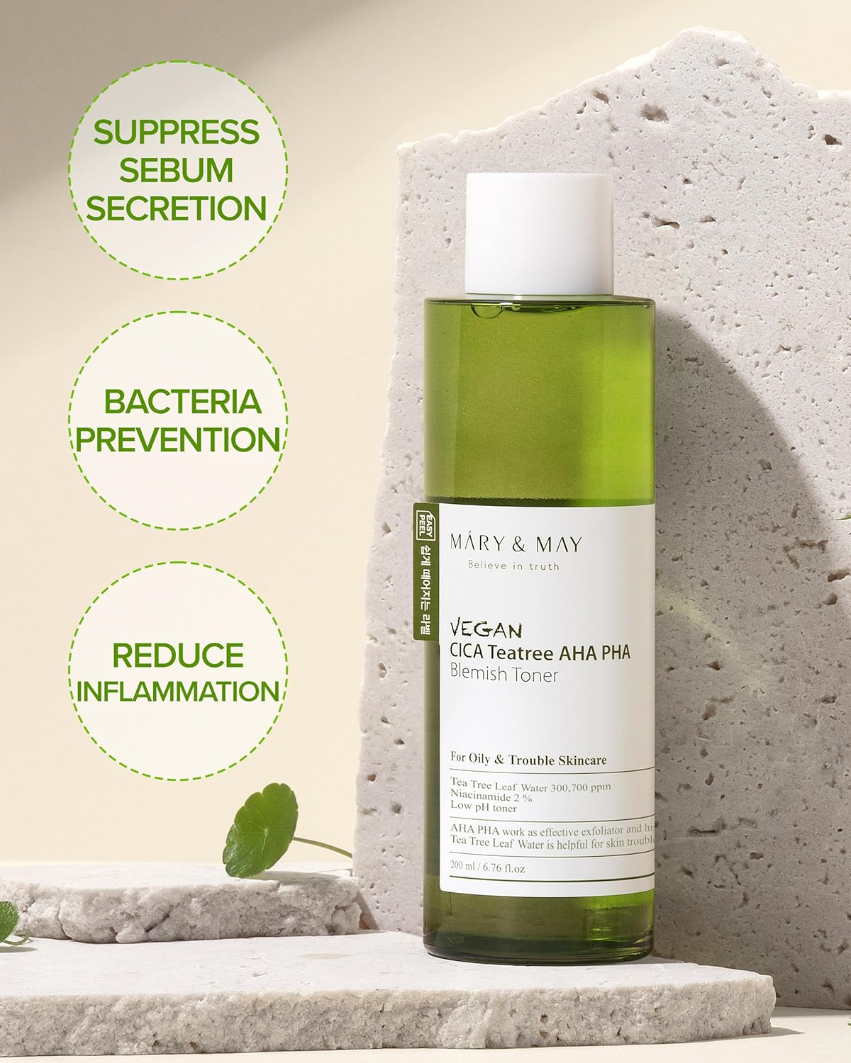 MARY & MAY Vegan Cica Teatree AHA PHA Blemish Toner 4 skincare-kbeauty-glowtime-mary and may vegan cica teatree aha pha blemish toner