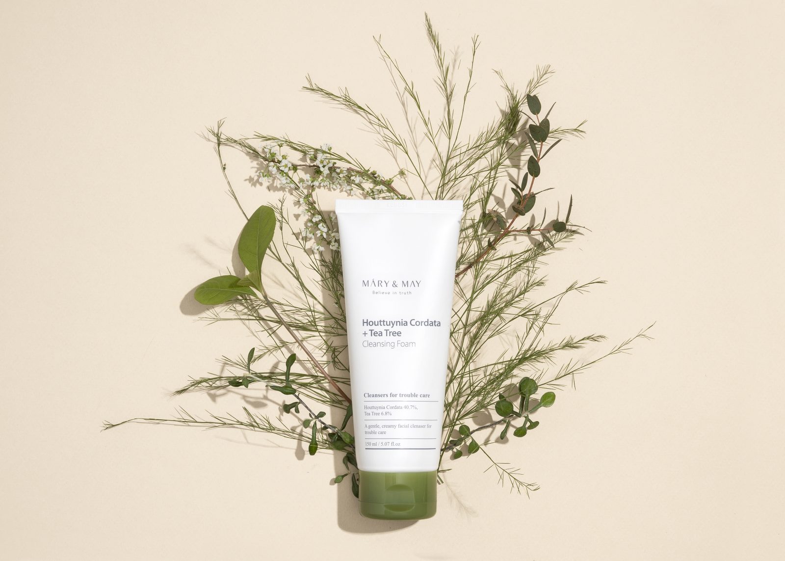 skincare-kbeauty-glowtime-mary & May Houttuynia Cordata Tea Tree Cleansing foam