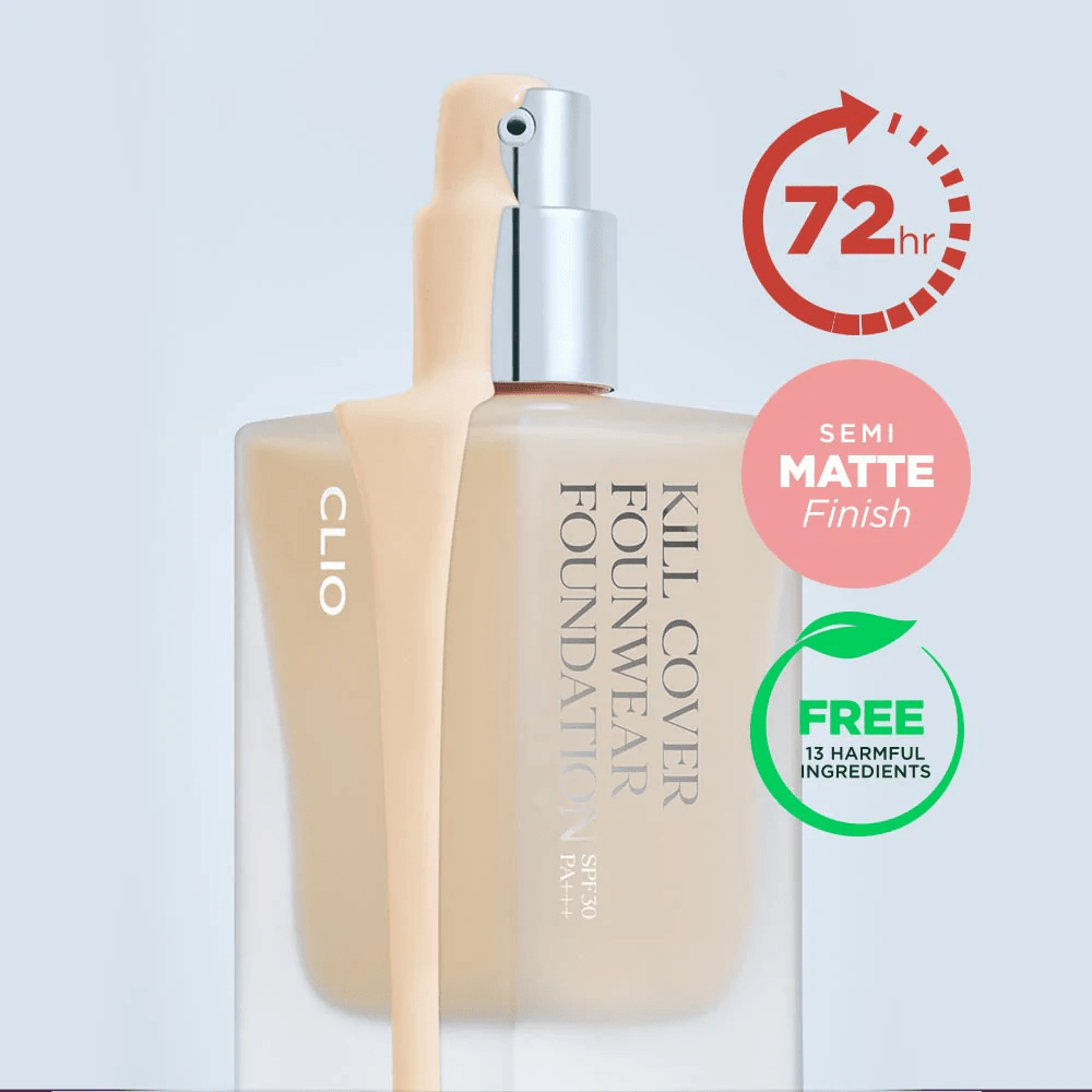 clio kill colver founwear foundation smear skincare-kbeauty-glowtime-kill cover founwear foundation