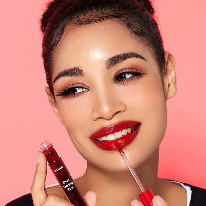 etude house dear darling water gel tint real red model skincare-kbeauty-glowtime-etude house dear darling water gel tint real red