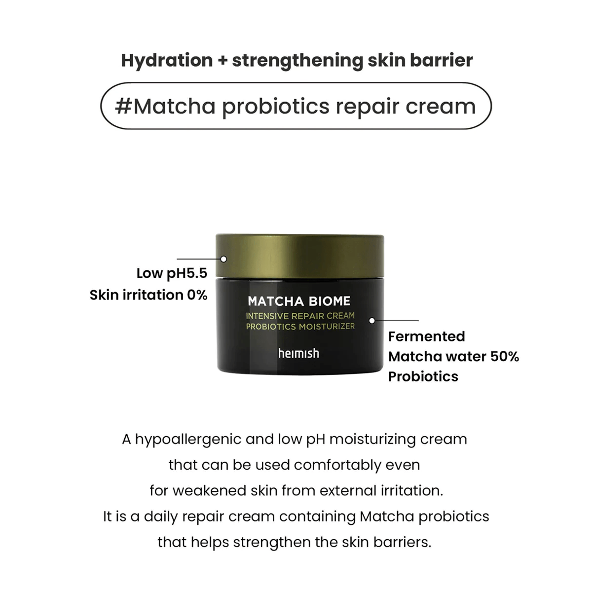 heimish matcha biome intenseice repair cream probiotics moisturizer info 4 skincare-kbeauty-glowtime-Heimish macha biome intensive repair cream probiotics moisturizer
