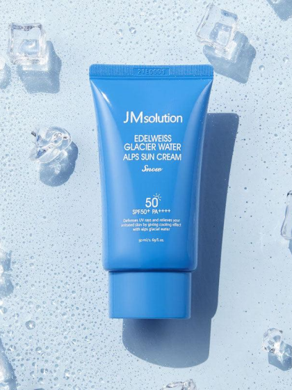 skincare-kbeauty-glowtime-jm solutions edleweiss glacier water alps sun cream snow