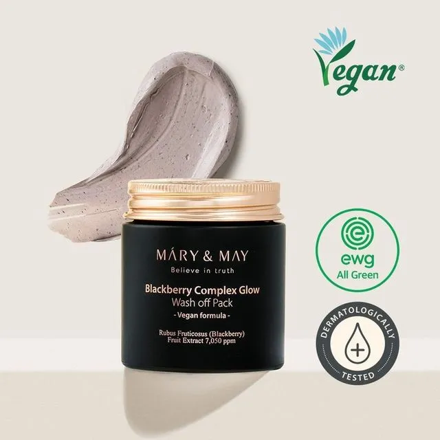 skincare-kbeauty-glowtime-mary & may blackberry complex glow wash off pack