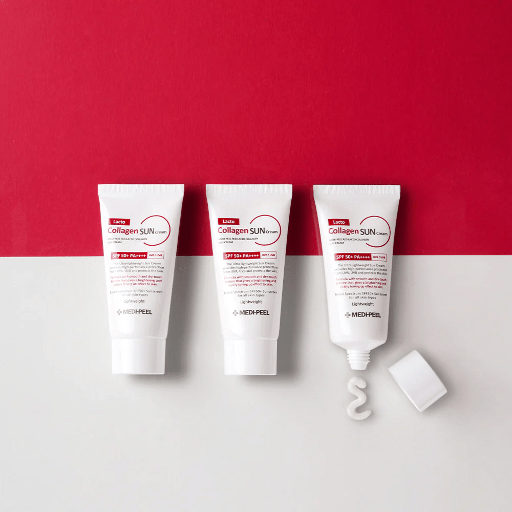 medi peel red lactobaccilluss sun cream triple skincare-kbeauty-glowtime-medi peel red lacto collagen sun cream