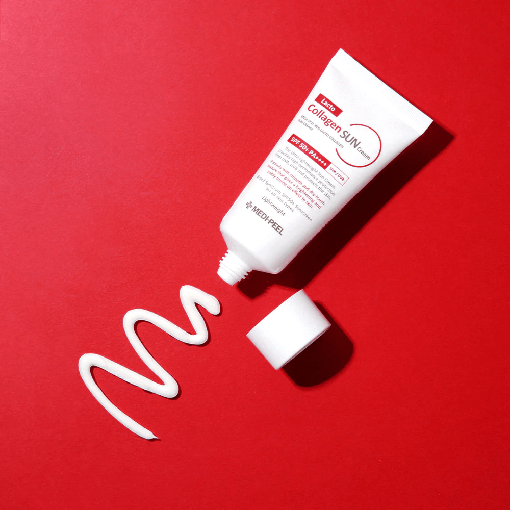 medi peel red lactobacilllus sun cream lifestyle skincare-kbeauty-glowtime-medi peel red lacto collagen sun cream