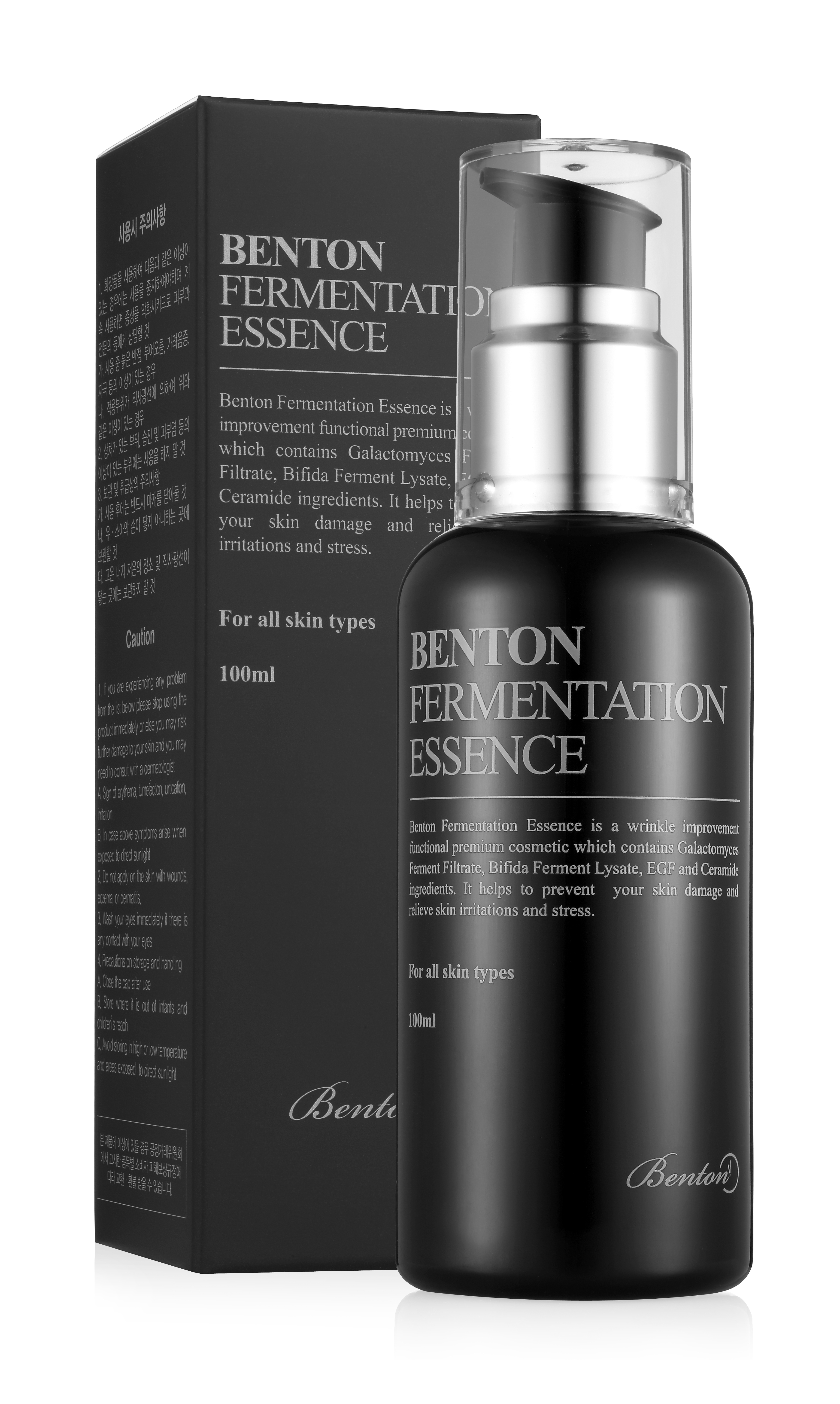 2. Fermentation Essence with Box skincare-kbeauty-glowtime-benton fermentation essence