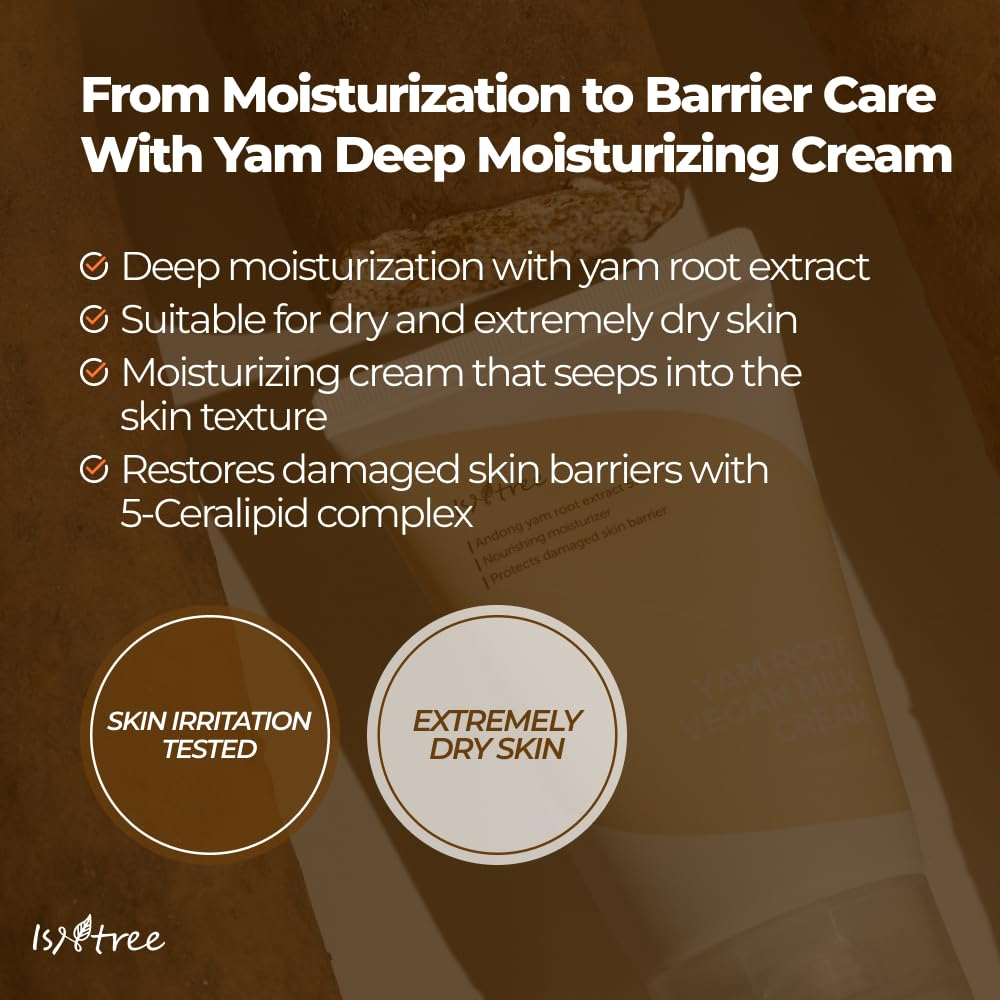 ISNTREE Yam Root Vegan Milk cream 3 skincare-kbeauty-glowtime-isntree yam root vegan milk cream