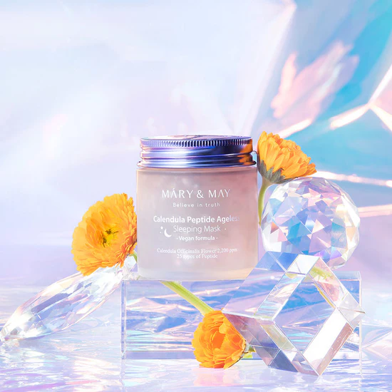 MM Calendula Peptide Sleeping Mask cube https://staging.glowtime.mu/shop/abibheartleaf-sun-essence-calming-dropspf50pa/
