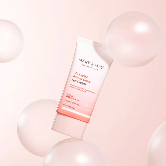 MM Vegan Primer Glow Sun cream bubbles skincare-kbeauty-glowtime-MM Vegan Primer Glow Sun cream