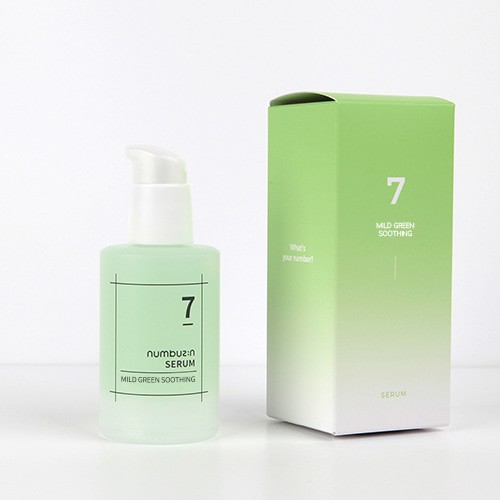 No.7 Mild Green Soothing Serum box skincare-kbeauty-glowtime-numbuzin no 7 mild green soothing serum
