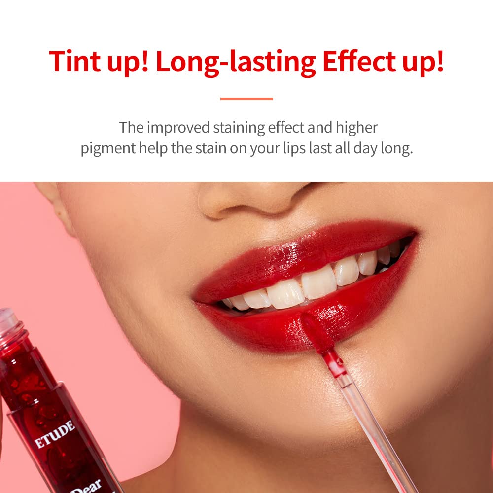 etude house dear darling water gel tint pk003 sweet potato red model skincare-kbeauty-glowtime-etude house dear darling water gel tint pk003 sweet potato red