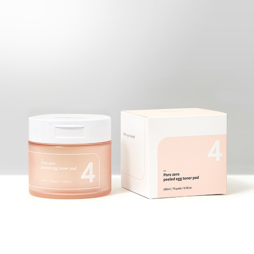 NUMBUZIN No.4 Pore Zero Peeled Egg Toner Pad box skincare-kbeauty-glowtime-numbuzin no 4 pore zero peeled egg toner pad