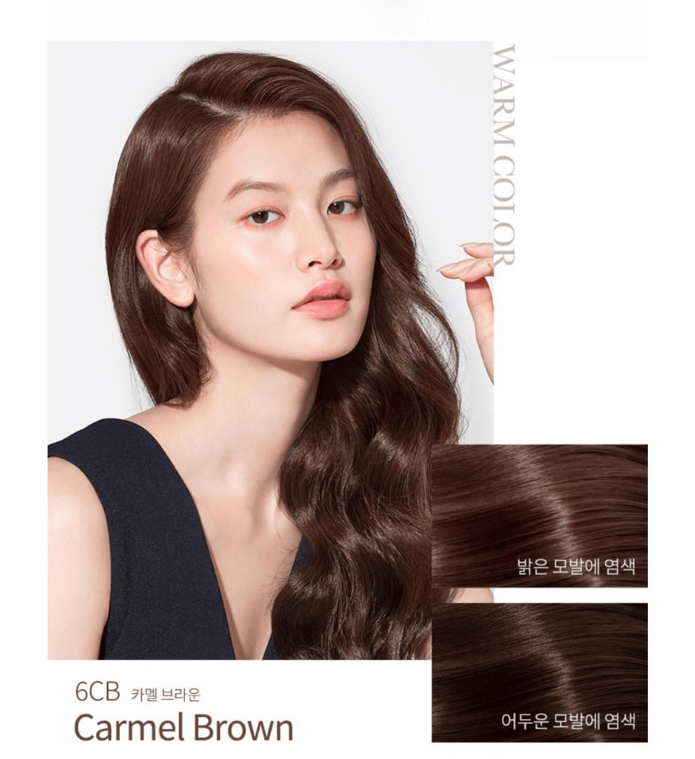 mise en scene 10 salon plus clinic 6CB camel brown swatch skincare-kbeauty-glowtime-mise en scene 10 salon pluc clinic 6CB camel brown