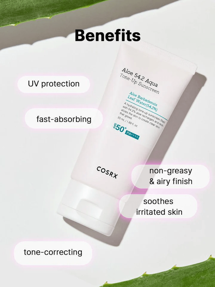 aloe-54-2-aqua-tone-up-sunscreen-spf-50-pa-cosrx-official-5 skincare-kbeauty-glowtime-cosrx aloe 54.2 ton-up sunscreen