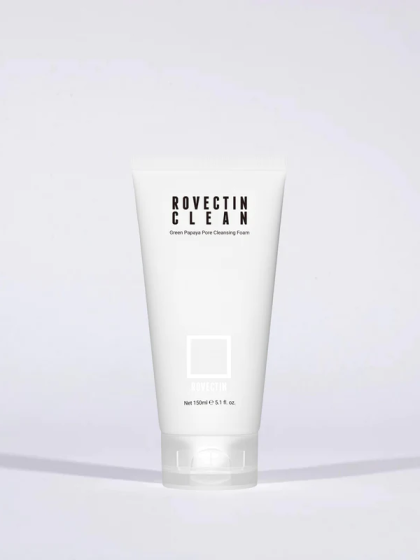 skincare-kbeauty-glowtime-rovectin green papaya pore cleansing foam
