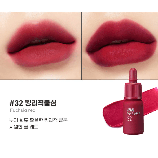 ink the velvet 032 fuschia red 2 skincare-kbeauty-glowtime-peripera ink the velvet 032 fuschia red