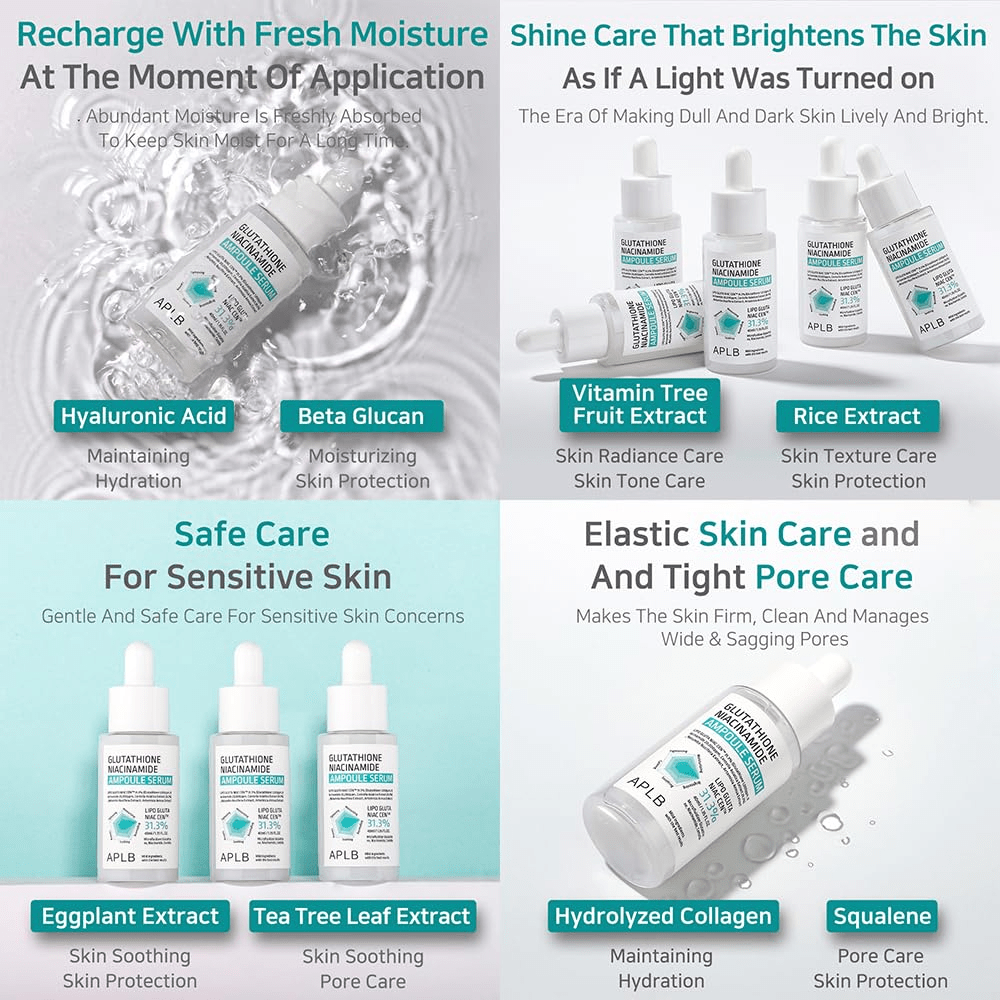 Glutathione Niacinamide Ampoule Serum 7+ skincare-kbeauty-glowtime-APLB Glutathione Niacinamide ampoule serum