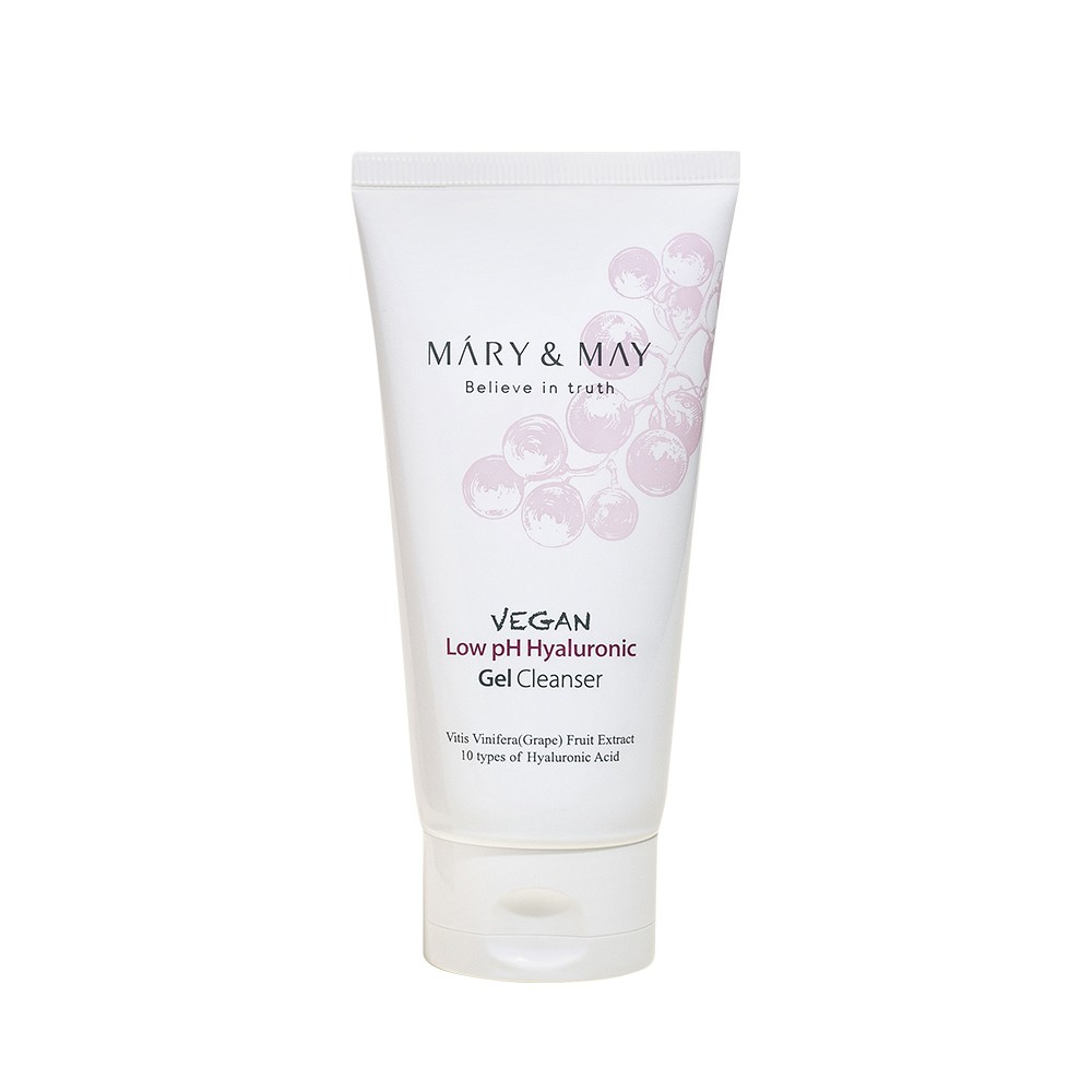 Mary&May Vegan Low pH Hyaluronic Gel Cleanser 150ml skincare-kbeauty-glowtime-mary & may vegan low ph hyaluronic gel cleanser