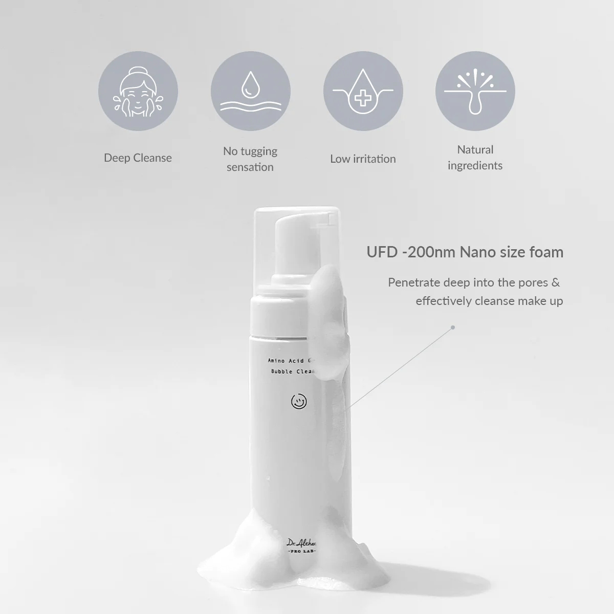 Amino Acid Gentle Bubble Cleanser 4 skincare-kbeauty-glowtime-dr althea amino acid gentle bubble cleanser