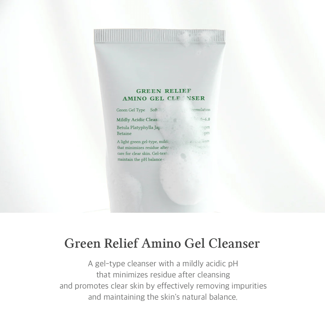 Green Relief Amino Gel Cleanser 3 skincare-kbeauty-glowtime-dr althea freen relief amino gel cleanser