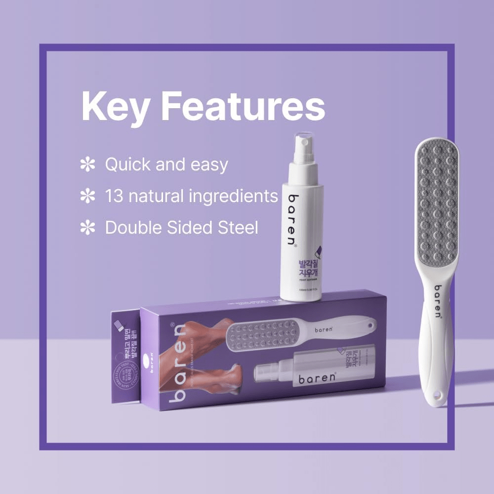 Baren Callus Eraser Home Set 3 skincare-kbeauty-glowtime-baren foot callus eraser home set